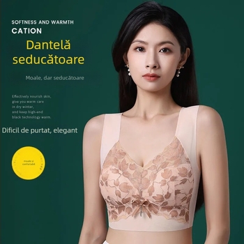 Sutien fără bretele, fără cusături, susținere superioară, cupă completă, 80–90% nailon