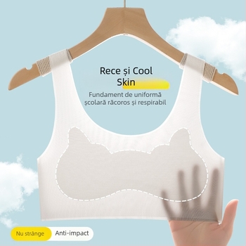 Sutien pentru fete vară: fără cusături, respirabil, confortabil, din nylon, cupe turnate ultra-subțiri, cupe cu acoperire completă