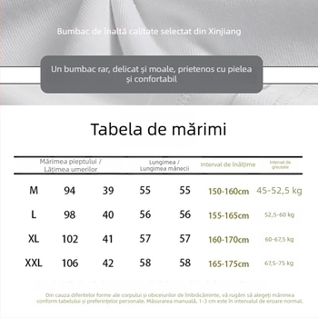 Tricou din bumbac 95% cu elastan până la 30%, mâneci raglan lungi, guler rotund, imprimeu text, stil lejer japonez-coreean