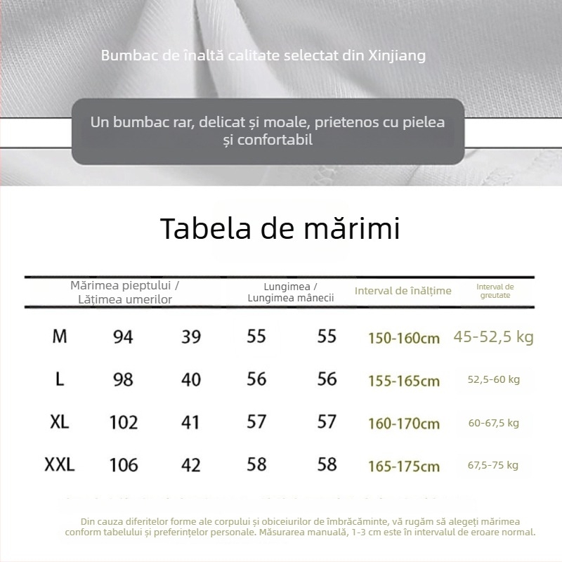 Tricou din bumbac 95% cu elastan până la 30%, mâneci raglan lungi, guler rotund, imprimeu text, stil lejer japonez-coreean