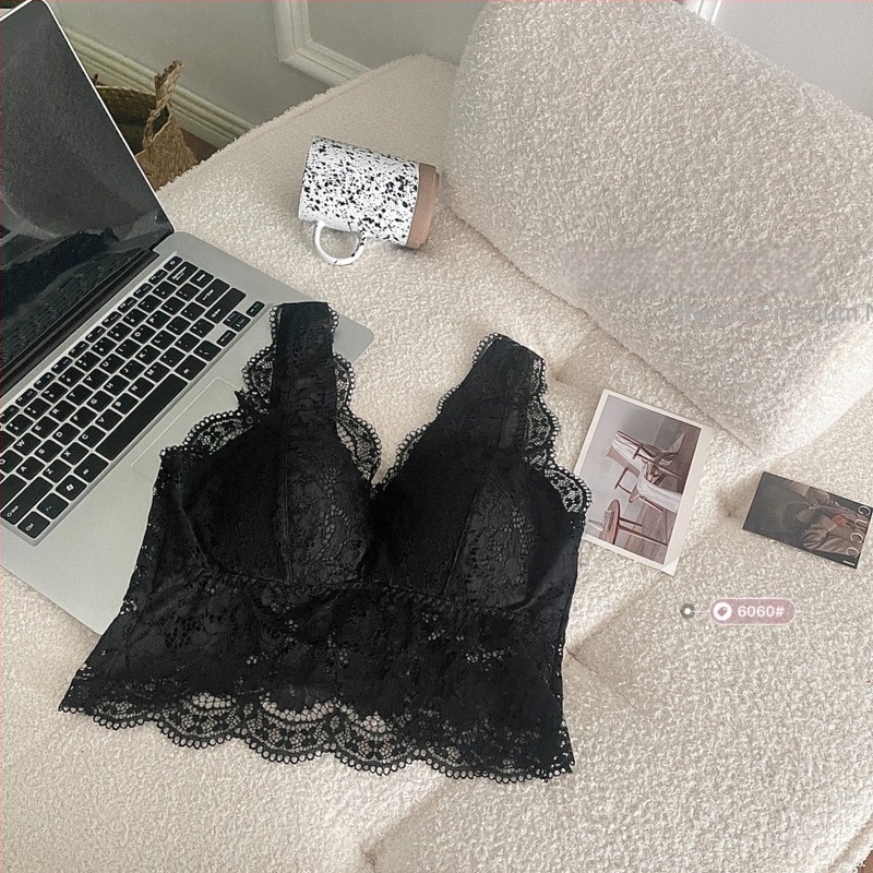 Top tubular din dantelă, fără bretele, cupe subțiri, 3/4, din nylon respirabil