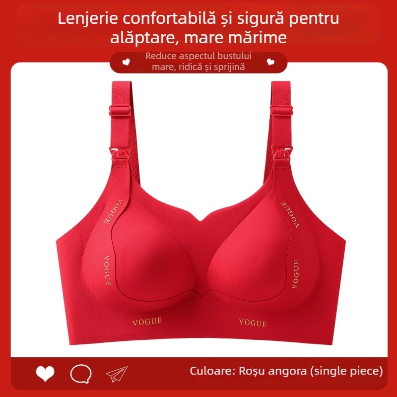 Sutien de alăptare pentru sarcină – fără sârmă, fără cusături, pentru alăptare, închidere la spate cu patru rânduri de cârlige, cupe modelate subțiri