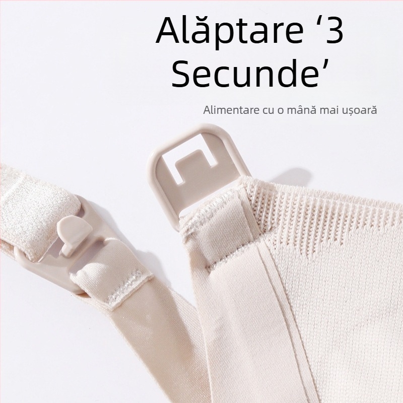 Sutien de alăptare cu cupe modelate subțiri, material nylon, fără arc, potrivit pentru toate etapele
