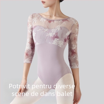 Salopetă de dans cu mâneci lungi, din nailon, 80% nailon, îmbrăcăminte de dans pentru bărbați