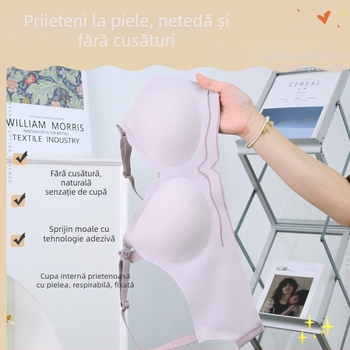 Sutien de alăptare fără cusături, cupe modelate subțiri, material nailon, căptușeală poliester 30–50%, bretele fixe duble, închidere spate cu trei rânduri de găuri, margine dantelată, Norbay Love