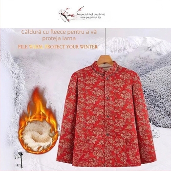 Palton de iarnă pentru femei, din bumbac, cu umplutură din bumbac-silc, gros, guler înalt, model cromatic asortat, lungime obișnuită (50–65 cm)