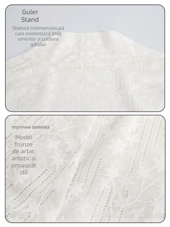 Top de balet pentru antrenament, cu umeri goi și dantelă, material nylon/spandex, pentru toate sezoanele, îmbrăcăminte de dans pentru femei