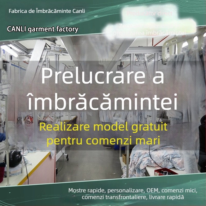 Palton textil – Producție OEM la comandă, procesare bazată pe probă; Proba 3 zile, capacitate 3000 buc./zi, mid-high end, procesare după desene, 5 designeri, materiale principale: bumbac, mătase, lână, cașmir, poliester