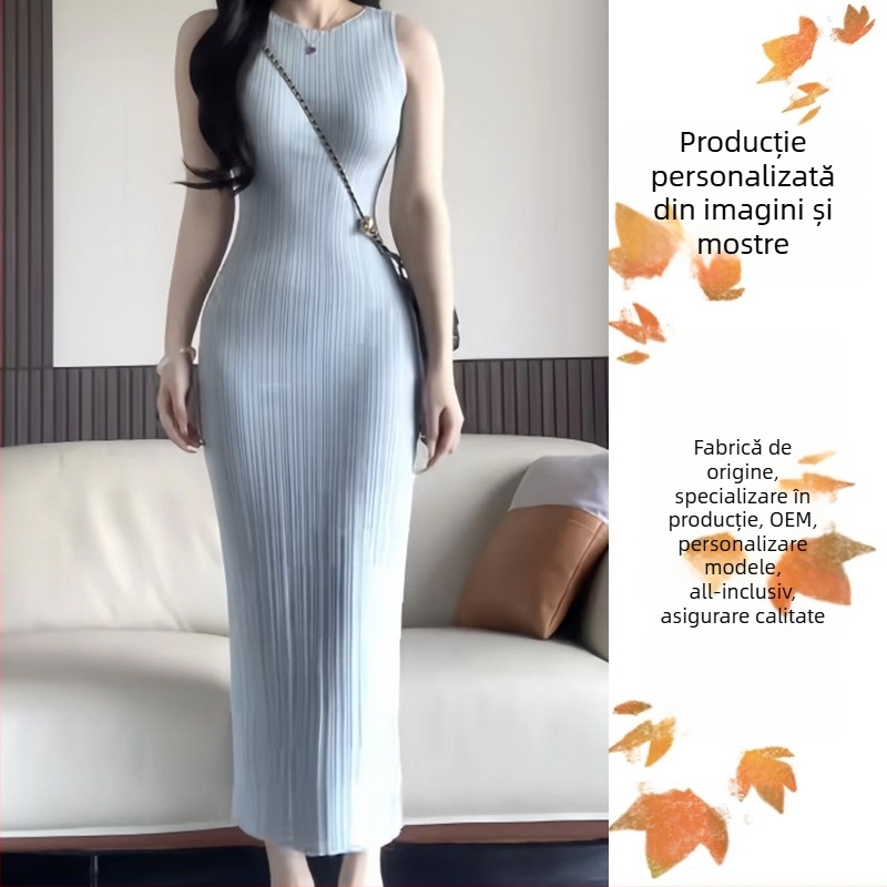 Rochie cu blocare pe culoare în stil coreean, imprimeu — prelucrare OEM și probă, prelucrare după desene, ciclu de probă 3–5