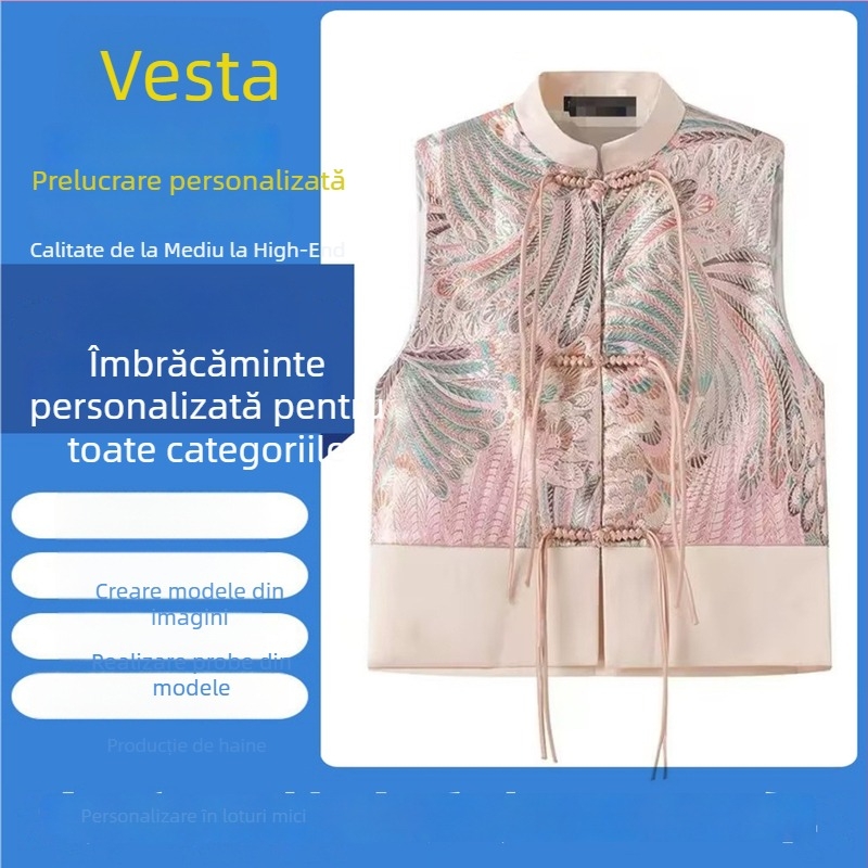 Isman Vestă din dantelă – la comandă, conform desenelor și mostrelor, producție excelentă, probă 3–5 zile, colecția de iarnă 2024