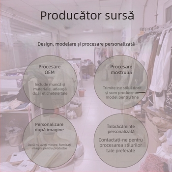 Jeans și Rochii – Producție de îmbrăcăminte personalizată în loturi mici, OEM, proiectare și producție de modele; Calitate medie spre înaltă; Ciclu de probă 3; Capacitate 1000 de unități; Procesare în funcție de probă și desene