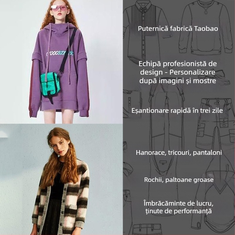 Tricouri și hanorace tricotate, OEM, loturi mici, probă după desene, îmbrăcăminte unisex mid‑to‑high‑end
