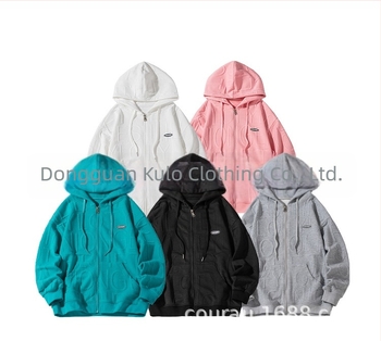 Hanorac hoodie din 100% bumbac, cu ștampilă metalică embosată, calitate medie-înaltă, procesare pentru probe și desenare