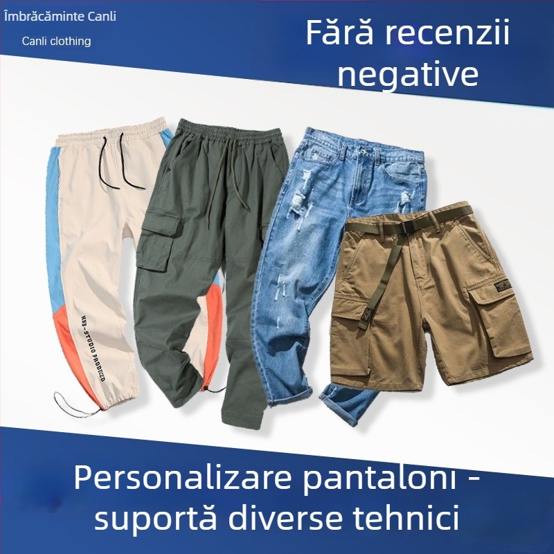 Hanorac de lucru personalizat cu logo și tricou tricotat – prelucrare OEM după proiecte, probă în 3 zile; capacitate 3000 buc./zi; materiale: bumbac, lână, poliester, denim
