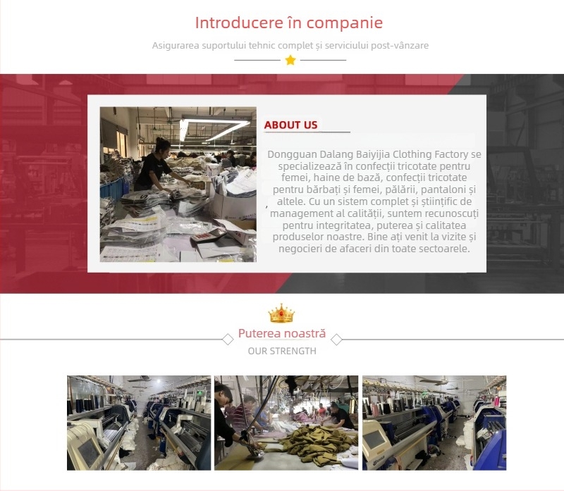 Geacă tricotată pentru pulover OEM – personalizare după desene și mostre, producție în loturi mici, materiale premium cașmir/vlână/modal/nylon și alte țesături tricotate (Ciclul de probă: 2; Capacitate de producție: 1000/2)