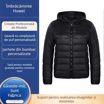 Geacă de puf, la comandă, prelucrare OEM conform desenelor, ciclu de probă de 3 zile, capacitate 1000 buc./zi