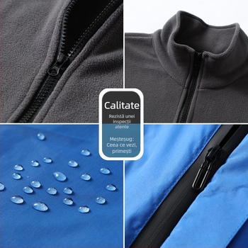 Geacă de lucru personalizată cu logo – trei în unu îmbunătățit pentru grup, producție OEM după desene, ciclu de probare 3 zile, până la 3000 buc./zi, materiale principale: bumbac, poliester, lână