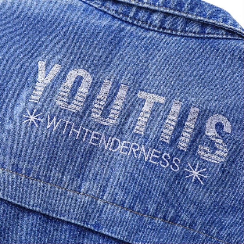 Vesta din denim de mărime plus, cu căptușeală fleece, croială lejeră, buzunare, vestă-jachetă toamnă-iarnă 2025