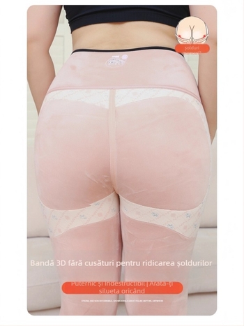 Colanți cu protecții pentru genunchi, stil Barbie, mărime plus, schimbare de culoare termochromă, antiderapante, model nou 2025, pentru femei