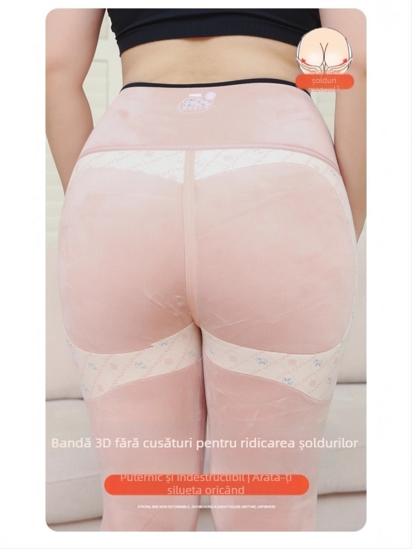 Colanți cu protecții pentru genunchi, stil Barbie, mărime plus, schimbare de culoare termochromă, antiderapante, model nou 2025, pentru femei