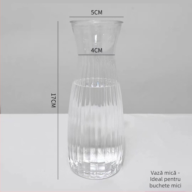 Vază din plastic în spirală pentru buchete, cu liner interior pentru aranjamente hidroponice; producție semi-automatizată; posibil etichetare privată; Brand Beautiful; toleranță ±1–2 cm