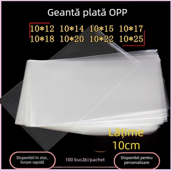 OPP pungă plată transparentă pentru ambalarea telefoanelor mobile, fără sigilare, protecție împotriva prafului