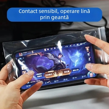 Pungă sigilabilă auto, groasă, pentru telefon mobil – rezistentă la apă și praf, compatibilă cu ecranul tactil, PE, lungime sigilare 1–1,5 cm
