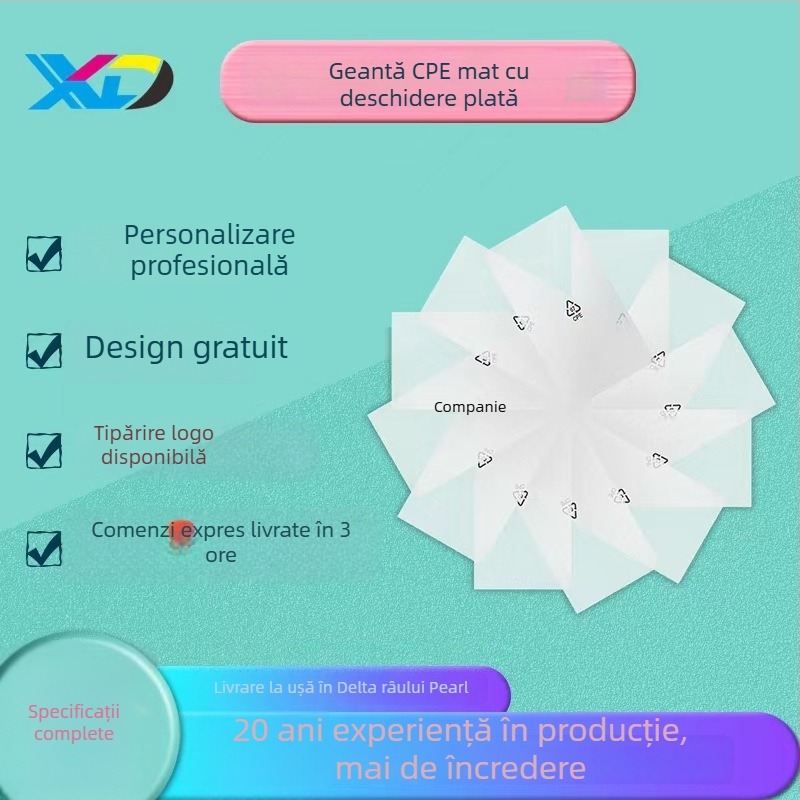 Pungă autoadezivă obișnuită pentru ambalare generală, brand Xinchen, lungime de sigilare 1–50 cm, toleranță grosime ±0,1–0,3 mm.