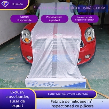 Film de protecție pentru praf auto, fără bandă adezivă, grosime 8 µm, bază PE, transparanță ~70%, procesare personalizată