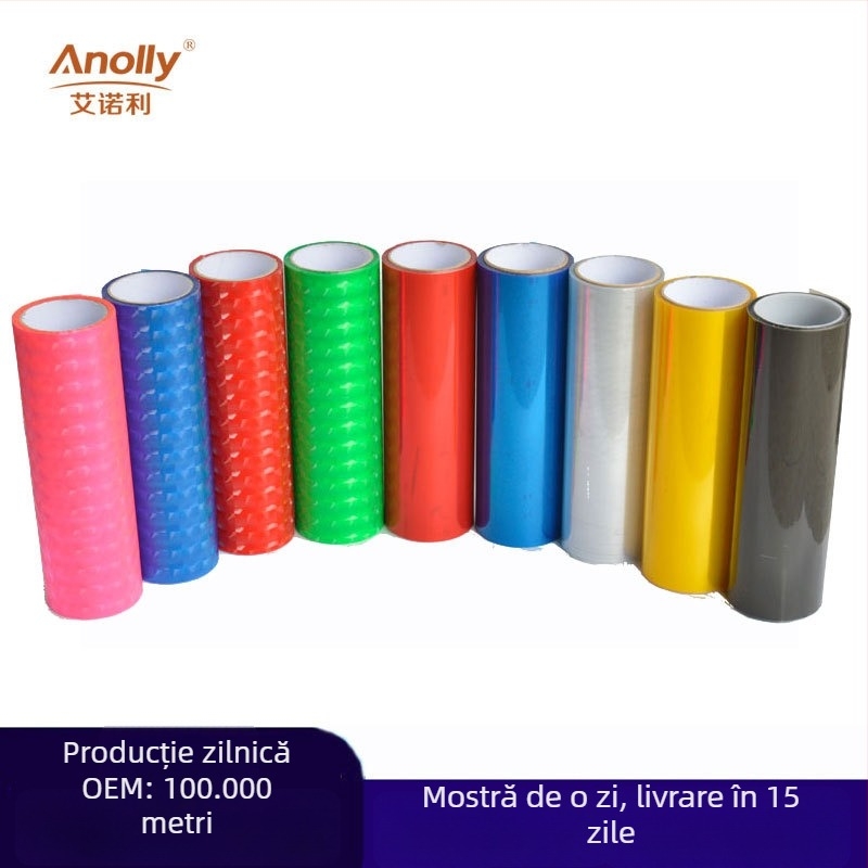 Folie PVC pentru schimbarea culorii farurilor, Cat's Eye seria, folie de siguranță, grosime 11c, transparență 80%, lungime 8–10 m
