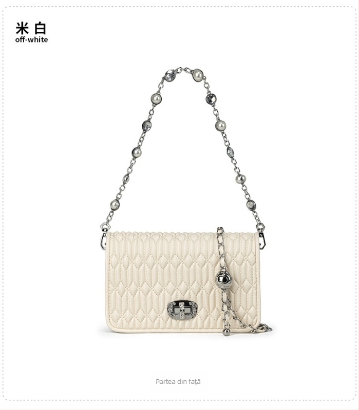 Junwener geantă de damă din PU, stil urban simplu, mică geantă pătrată, formă orizontală, închidere cu lacăt, buzunare interioare cu fermoar și buzunar pentru telefon, căptușeală poliester-cotton