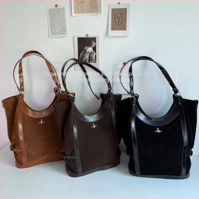 Geantă crossbody tote din velur — formă verticală pătrată, închidere magnetică, buzunar interior cu fermoar și buzunar pentru documente, bretea pe umăr unică