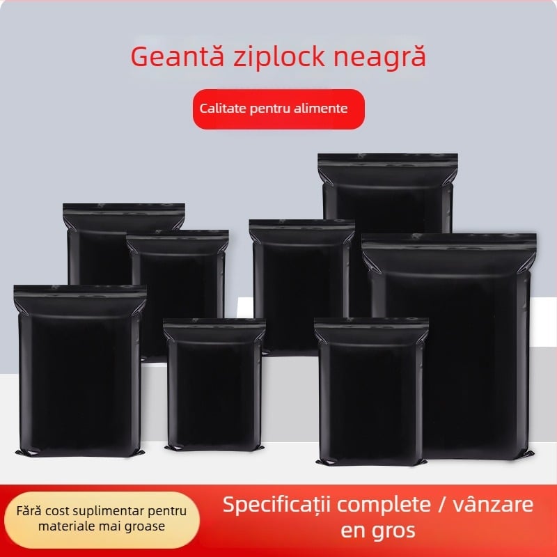 Sac PE cu fermoar pentru confidențialitate – ambalaj plastic sigilat, protecție la lumină, pentru cadouri, bijuterii, haine și accesorii telefoane