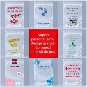 Pungă auto-sealantă transparentă, cu fund plat, din plastic, pentru ambalare alimentară — utilizări multiple (bijuterii, ceai, cadouri) | Brand Double Rich