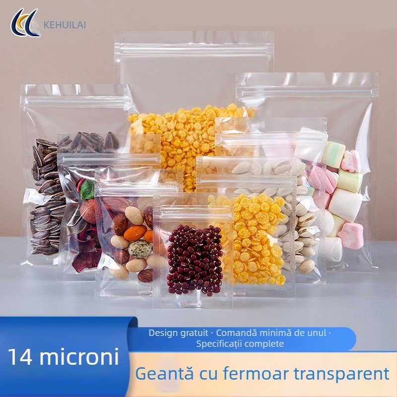 Pungă auto-sealantă transparentă, cu fund plat, din plastic, pentru ambalare alimentară — utilizări multiple (bijuterii, ceai, cadouri) | Brand Double Rich