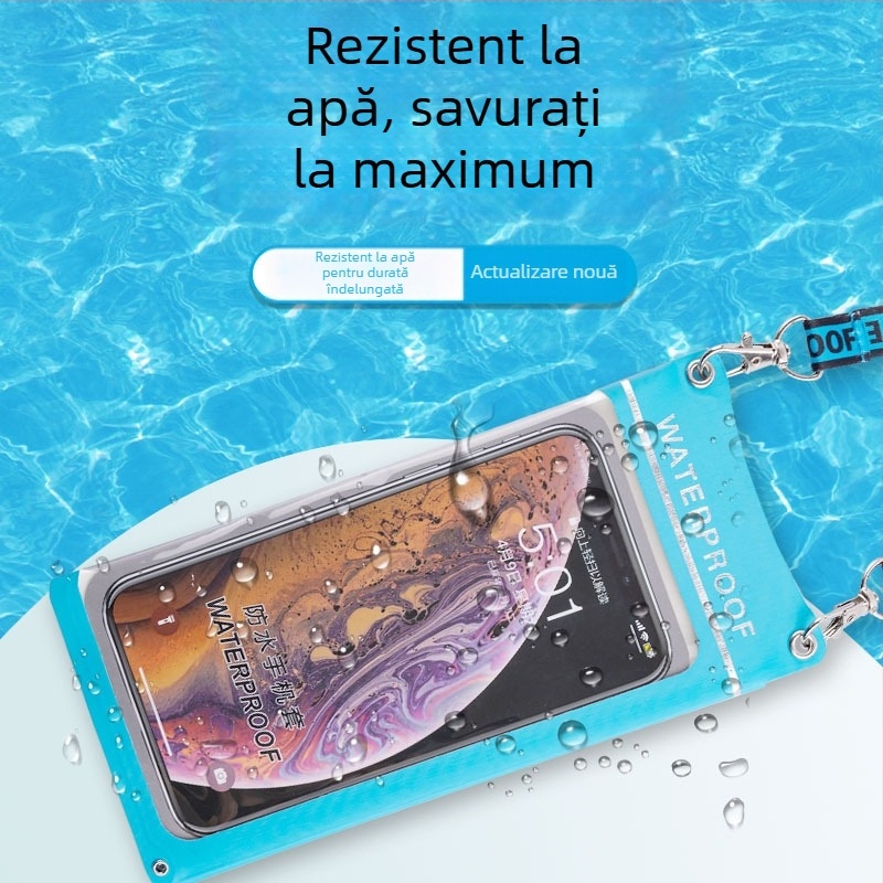 Geantă impermeabilă din TPU pentru telefon, pentru activități în aer liber, cu ecran tactil