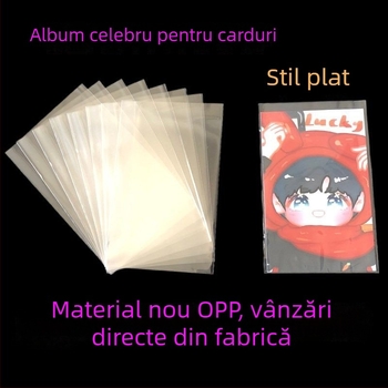 Sacoșă OPP autoadezivă pentru carduri și fotografii, husă transparentă de protecție, margine sigilare 2,5 cm, 100 buc./pachet, din plastic OPP