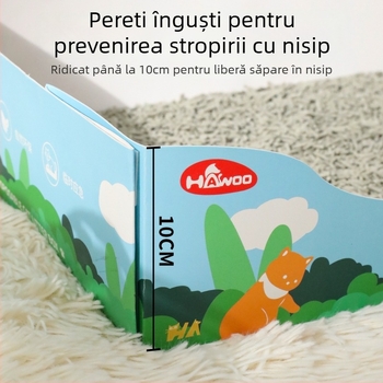 Litter box pentru mașină, portabil, cu spațiu mare, formă pătrată deschisă, impermeabil, Taotaopets/Pipi Tao