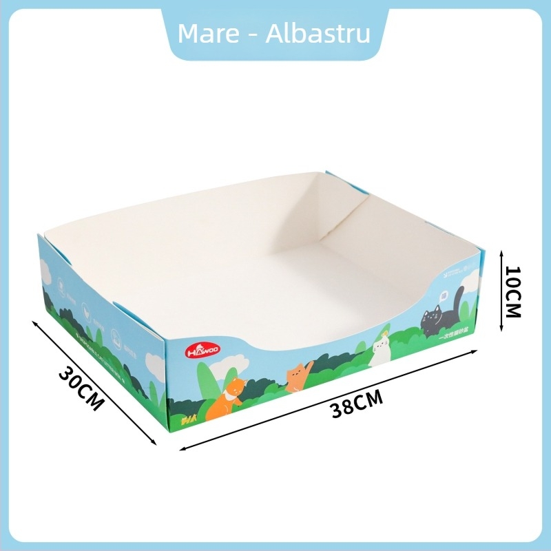 Litter box pentru mașină, portabil, cu spațiu mare, formă pătrată deschisă, impermeabil, Taotaopets/Pipi Tao