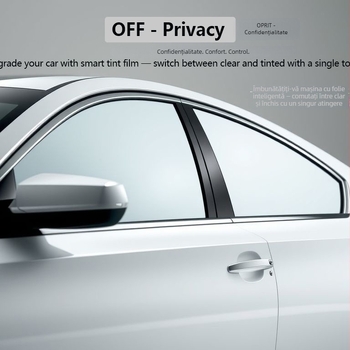 Folie auto inteligentă de dimming pentru geamuri – intimitate, nuanțare reglabilă; Seria PDLCA, Brand Double Subject, Compatibil universal, Ambalaj carton, Personalizare: Da