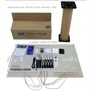 Folie auto inteligentă de dimming pentru geamuri – intimitate, nuanțare reglabilă; Seria PDLCA, Brand Double Subject, Compatibil universal, Ambalaj carton, Personalizare: Da
