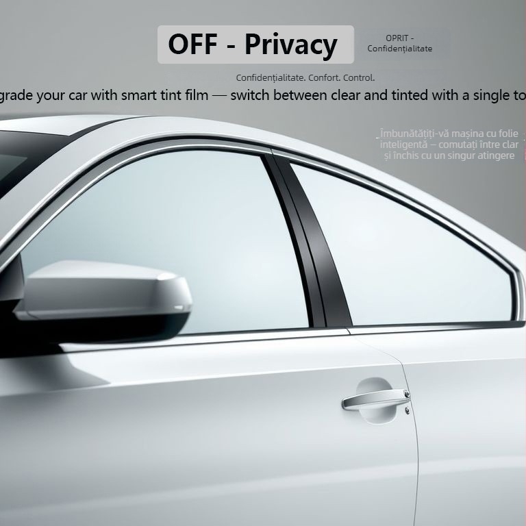 Folie auto inteligentă de dimming pentru geamuri – intimitate, nuanțare reglabilă; Seria PDLCA, Brand Double Subject, Compatibil universal, Ambalaj carton, Personalizare: Da