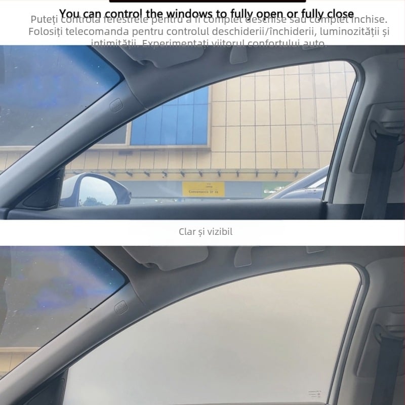 Folie auto inteligentă de dimming pentru geamuri – intimitate, nuanțare reglabilă; Seria PDLCA, Brand Double Subject, Compatibil universal, Ambalaj carton, Personalizare: Da