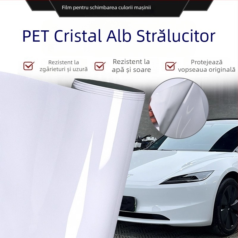 Folie PET autoadezivă pentru acoperire completă a vehiculelor, pentru mașini și motociclete, brand Tainier, garanție de 5 ani