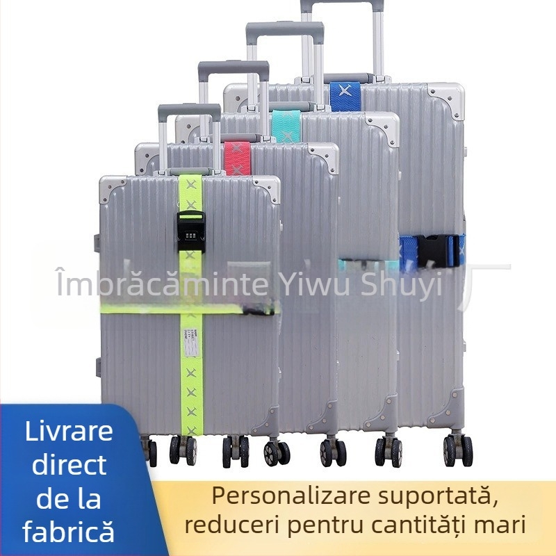 Bretele de bagaj încrucișate, stil aviație, model cu dungi; nailon, impermeabile, ultra-ușoare