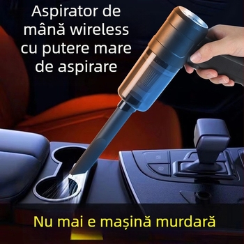 Aspirator auto, fără fir, USB reîncărcabil, utilizare umedă și uscată, portabil, 14W, baterie încorporată 2000mAh