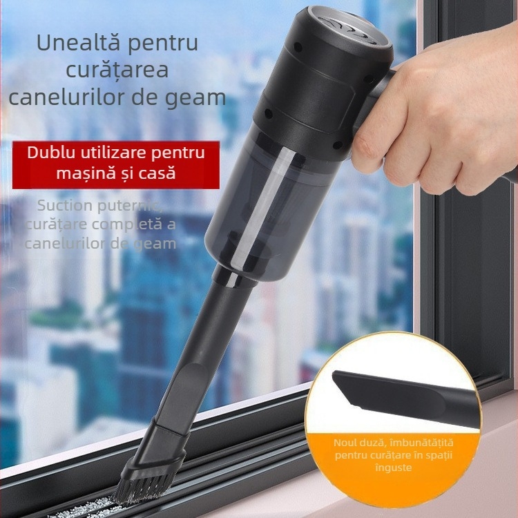Aspirator auto, fără fir, USB reîncărcabil, utilizare umedă și uscată, portabil, 14W, baterie încorporată 2000mAh