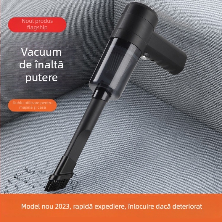 Aspirator auto, fără fir, USB reîncărcabil, utilizare umedă și uscată, portabil, 14W, baterie încorporată 2000mAh