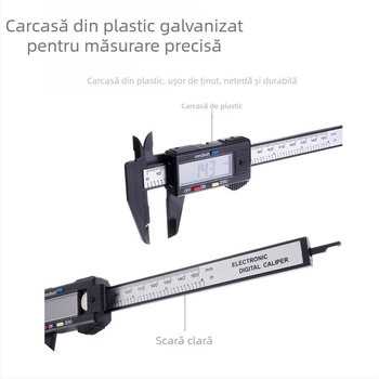 Caliper digital din plastic complet, afișaj electronic, pentru bijuterii și proiecte DIY