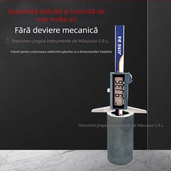 Jingda Caliper Digital de Adâncime 0-200 mm, Rezoluție 0,01 mm, Ecran Digital, Oțel Inoxidabil 4Cr13